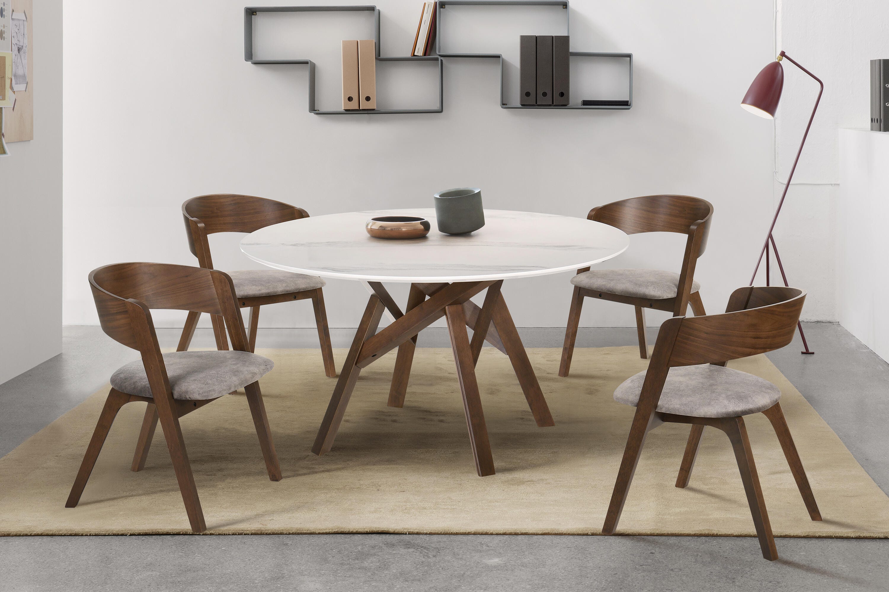 Armen Living Venus and Jackie Dining Table and 4 Chairs, , rollover
