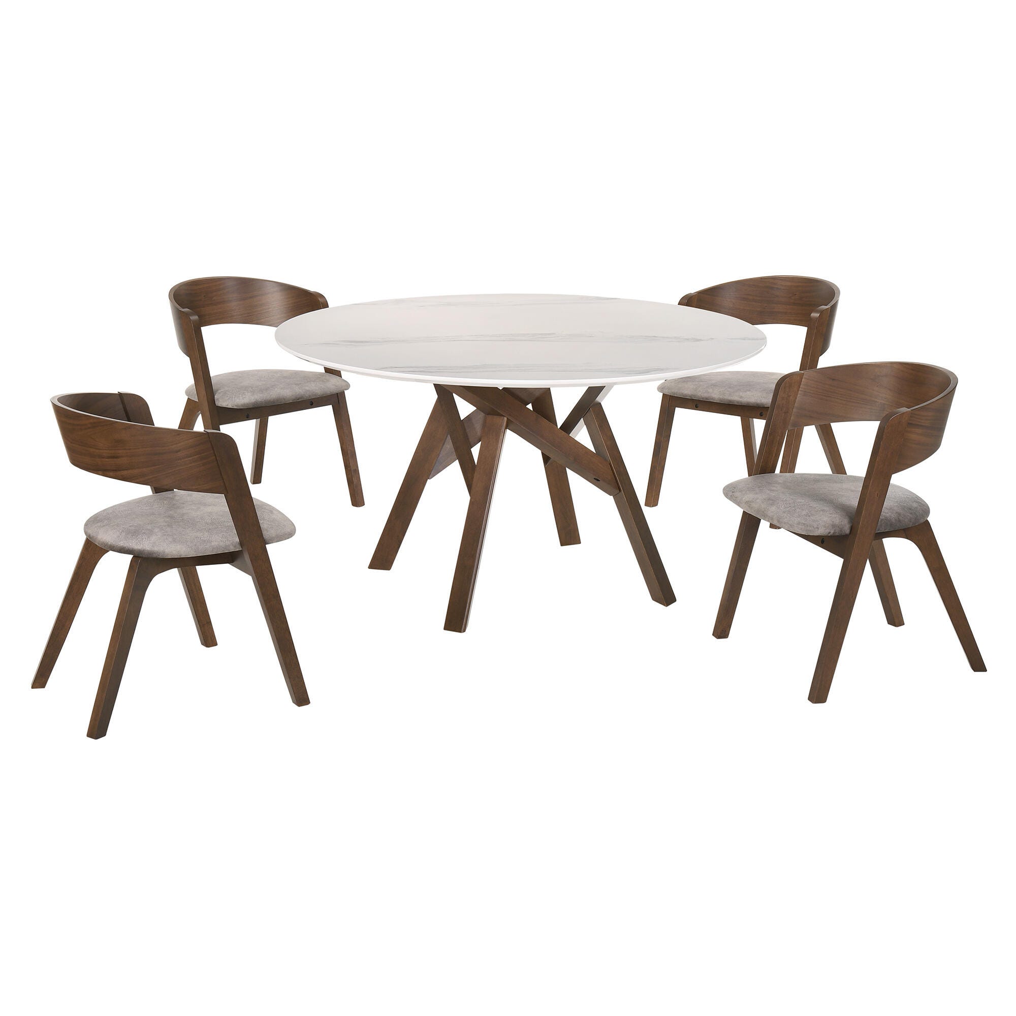 Armen Living Venus and Jackie Dining Table and 4 Chairs, , large