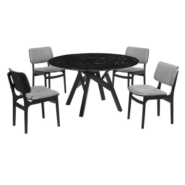 Armen Living Venus and Lima Dining Table and 4 Chairs