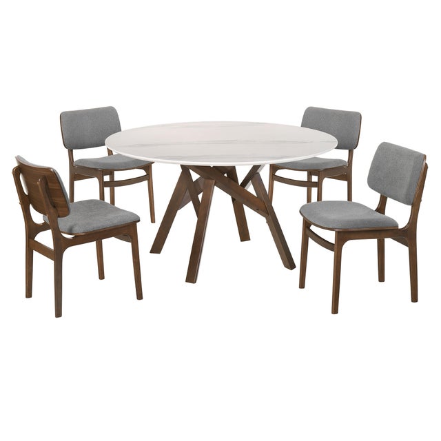Armen Living Venus and Lima Dining Table and 4 Chairs