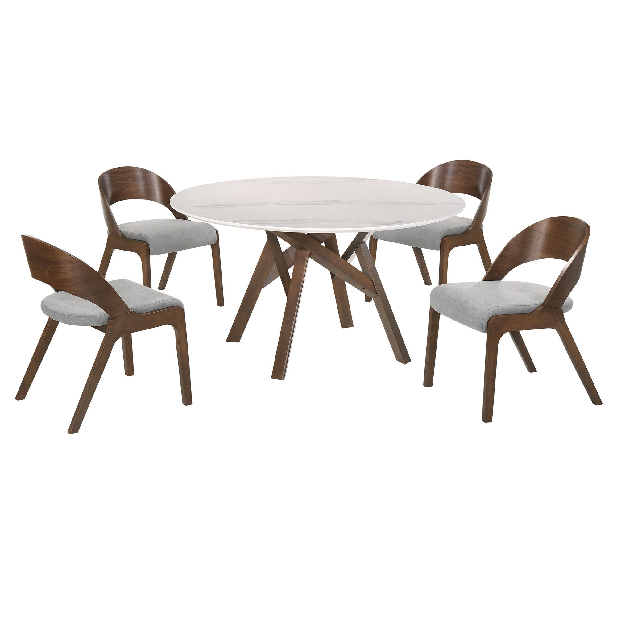 Armen Living Venus and Polly Dining Table and 4 Chairs, , large