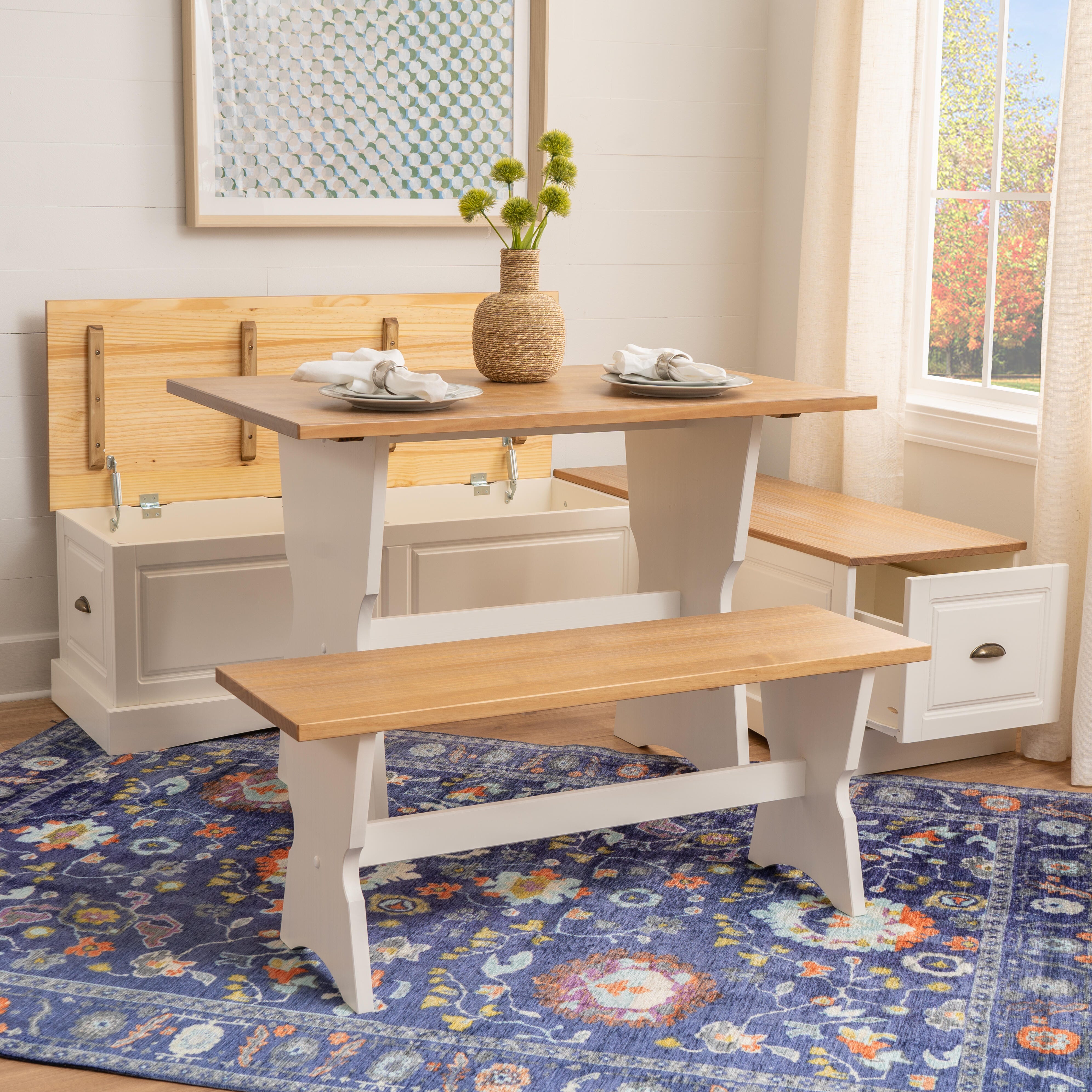 Linon Barrow Nook Dining Set, , large