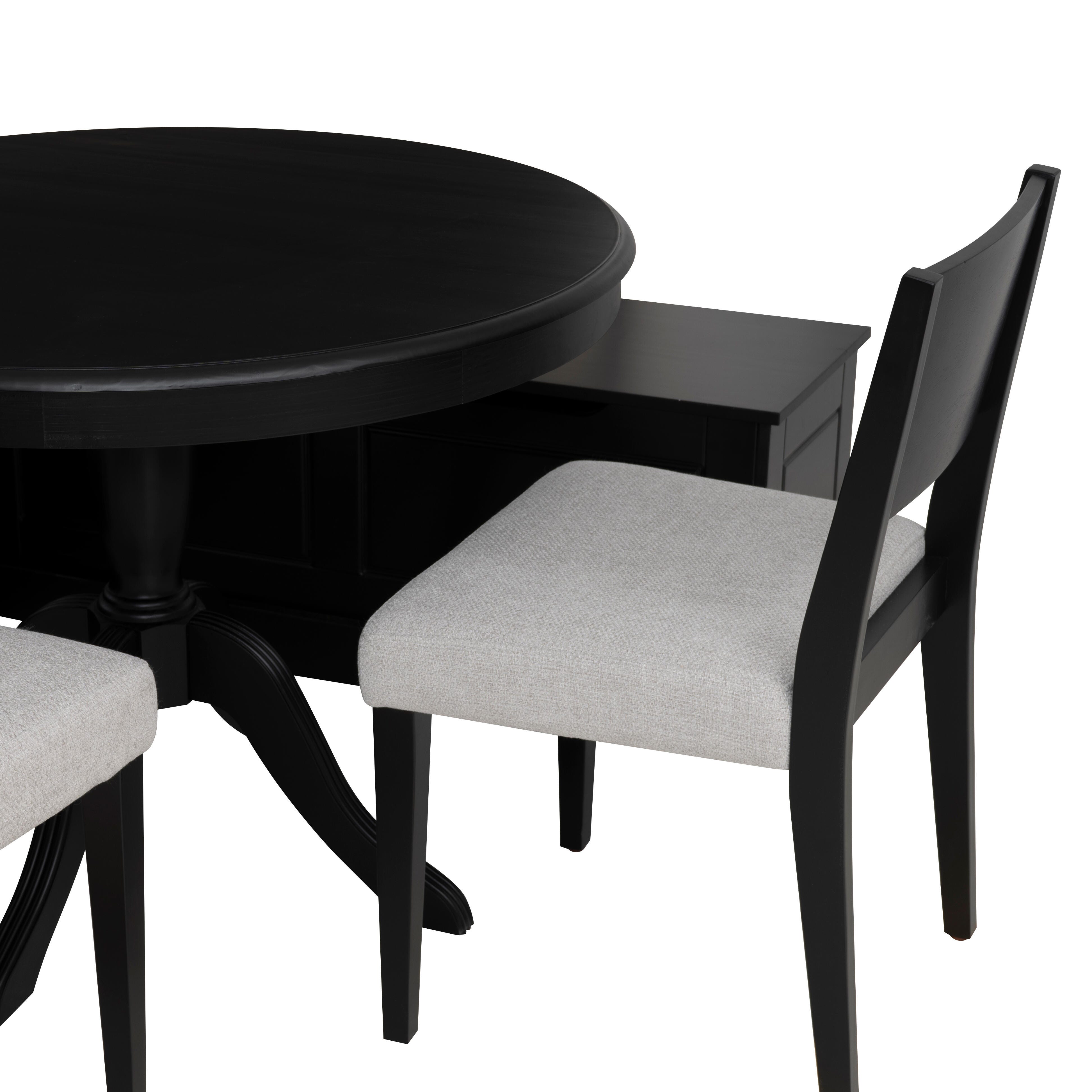 Linon Landin Dining Table with 2 Chairs and Nook Set, , large
