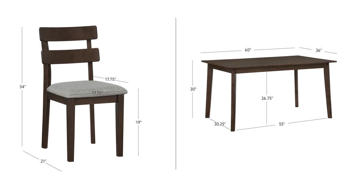 Linon Devin Dining Table and 6 Chairs, , large