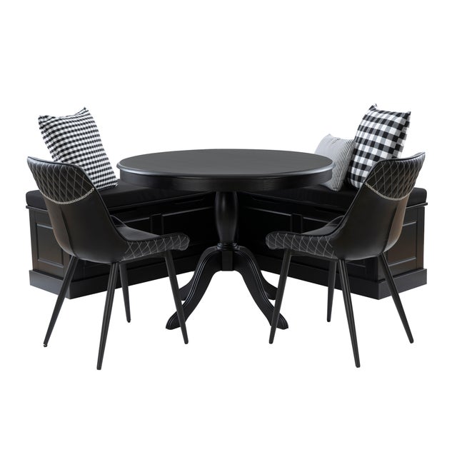 Linon Landin Dining Table with 2 Chairs and Bench