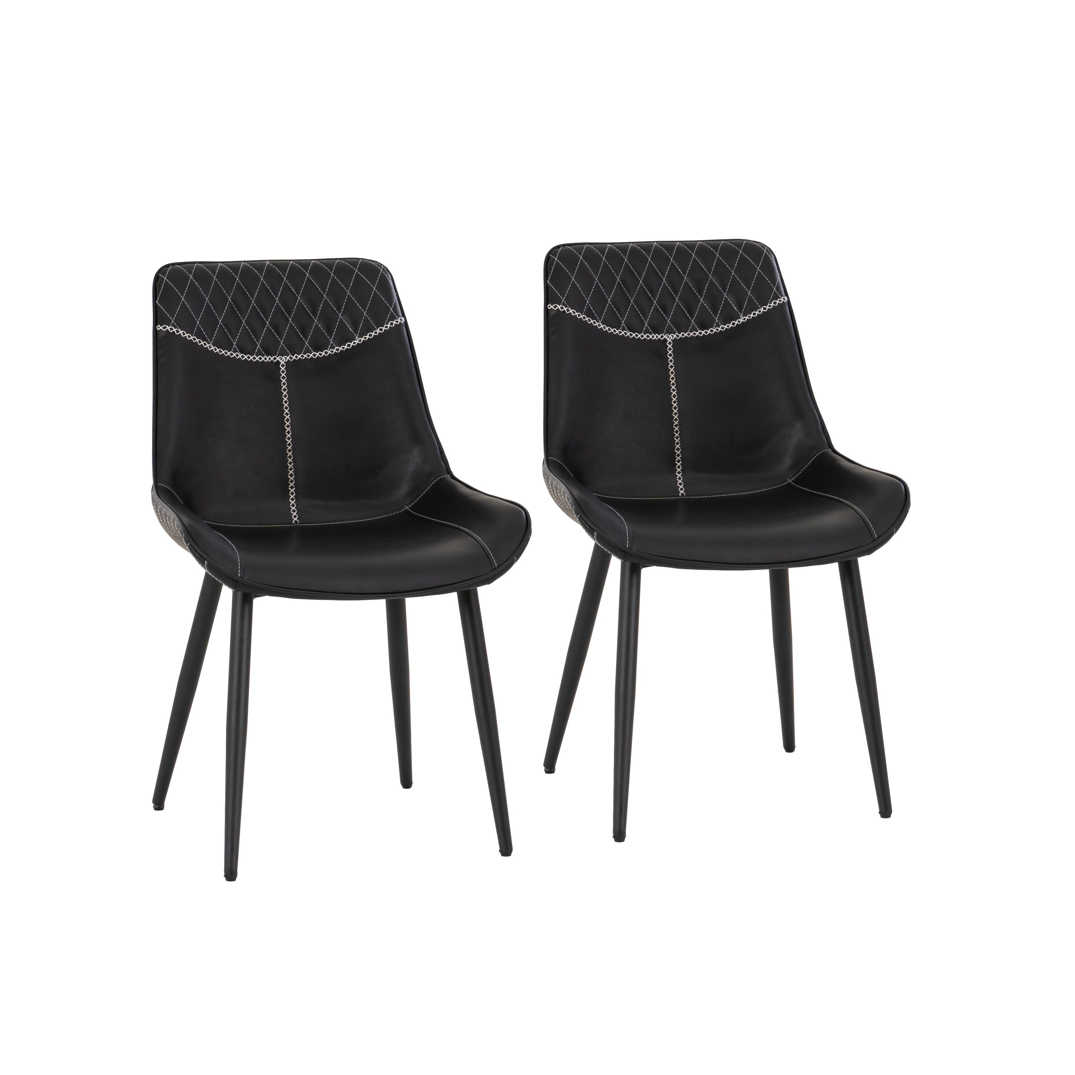 Linon Landin Dining Table with 2 Chairs and Bench, Black, large