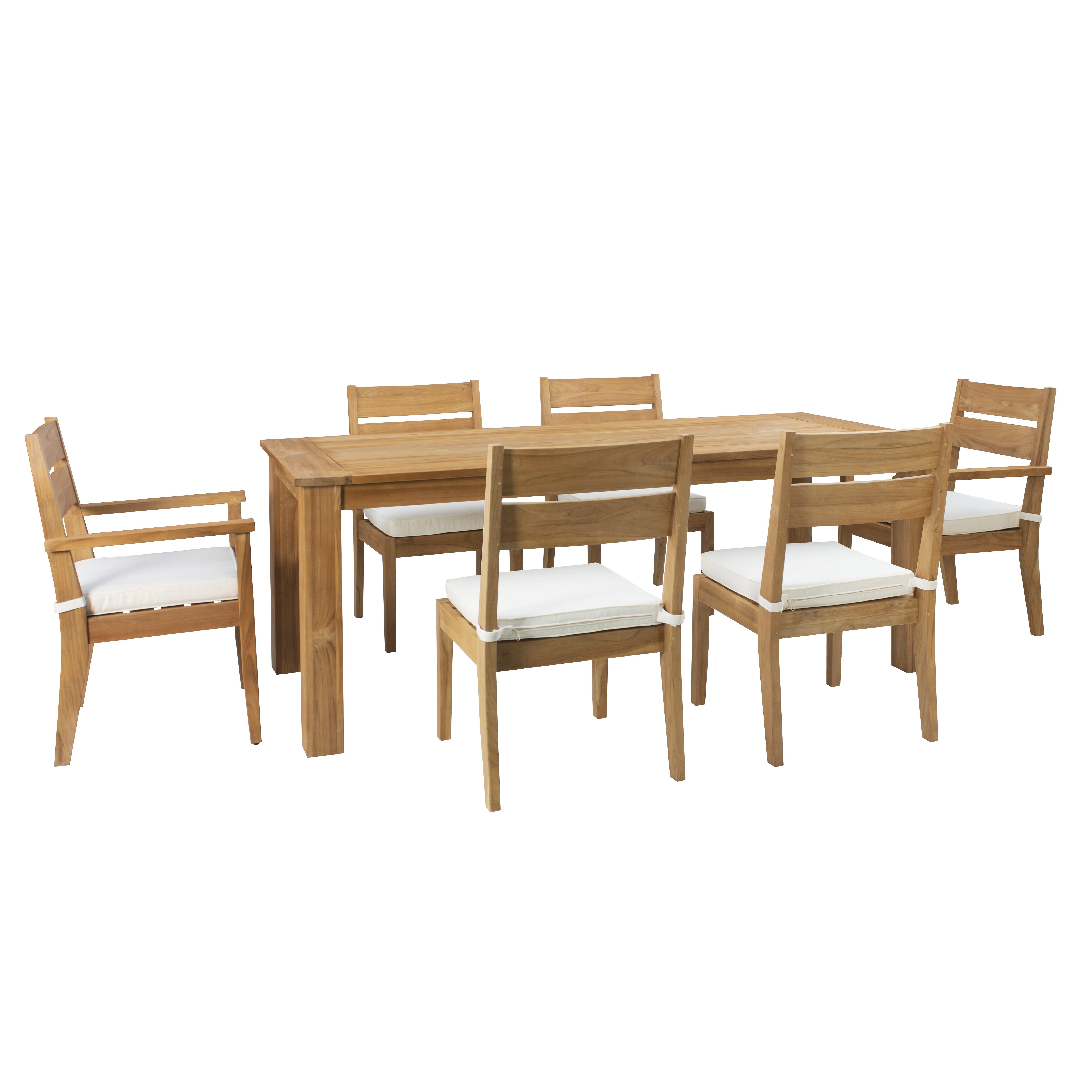 Linon Cary Outdoor Dining Table and 6 Chairs, , large