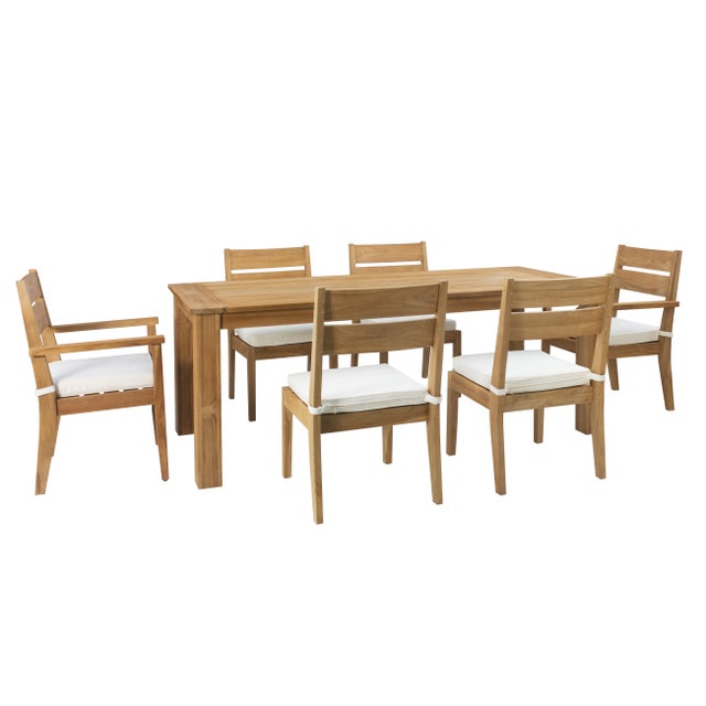 Linon Cary Outdoor Dining Table and 6 Chairs