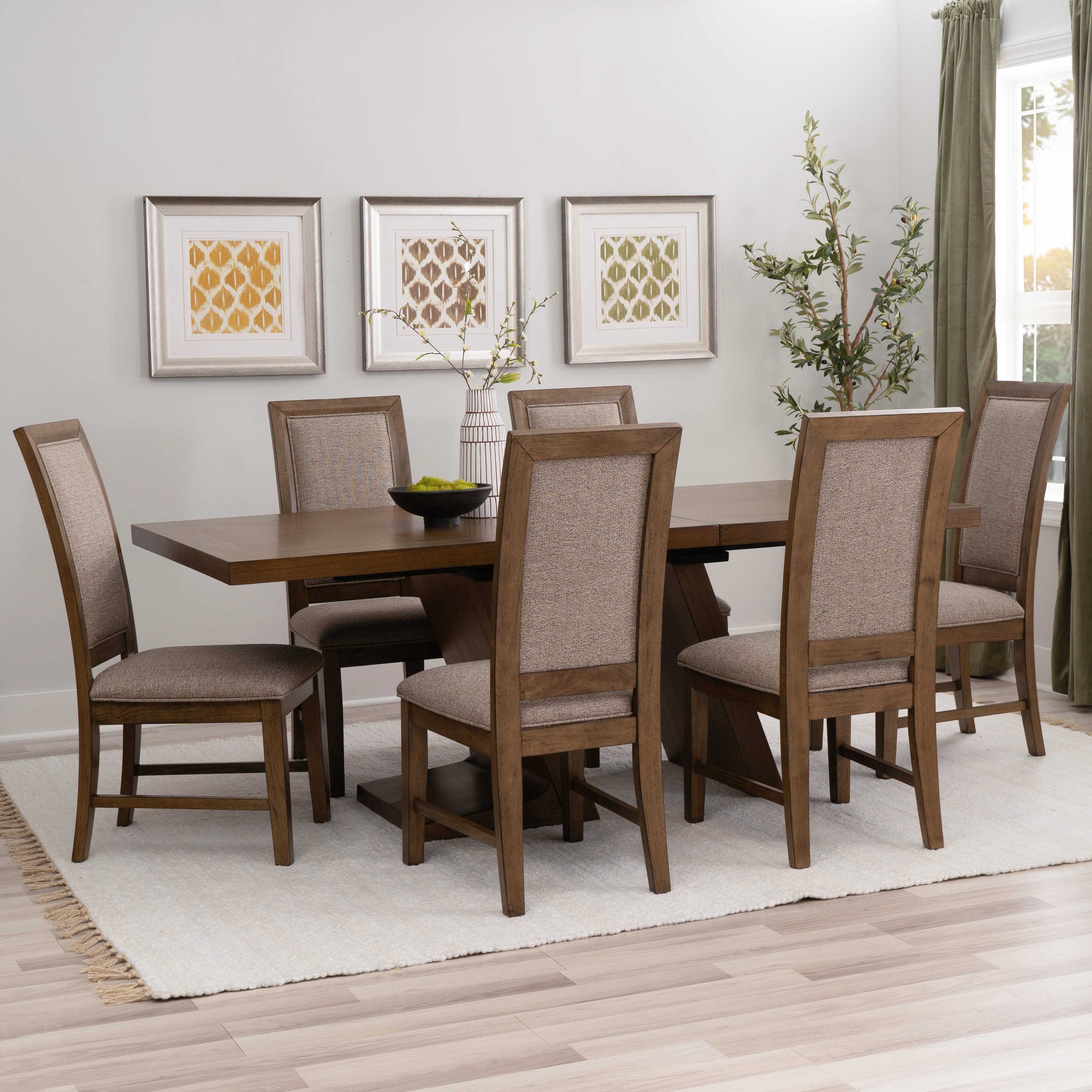 Linon Ryan Dining Table and 6 Chairs, , rollover