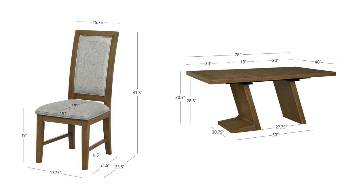 Linon Ryan Dining Table and 6 Chairs, , large