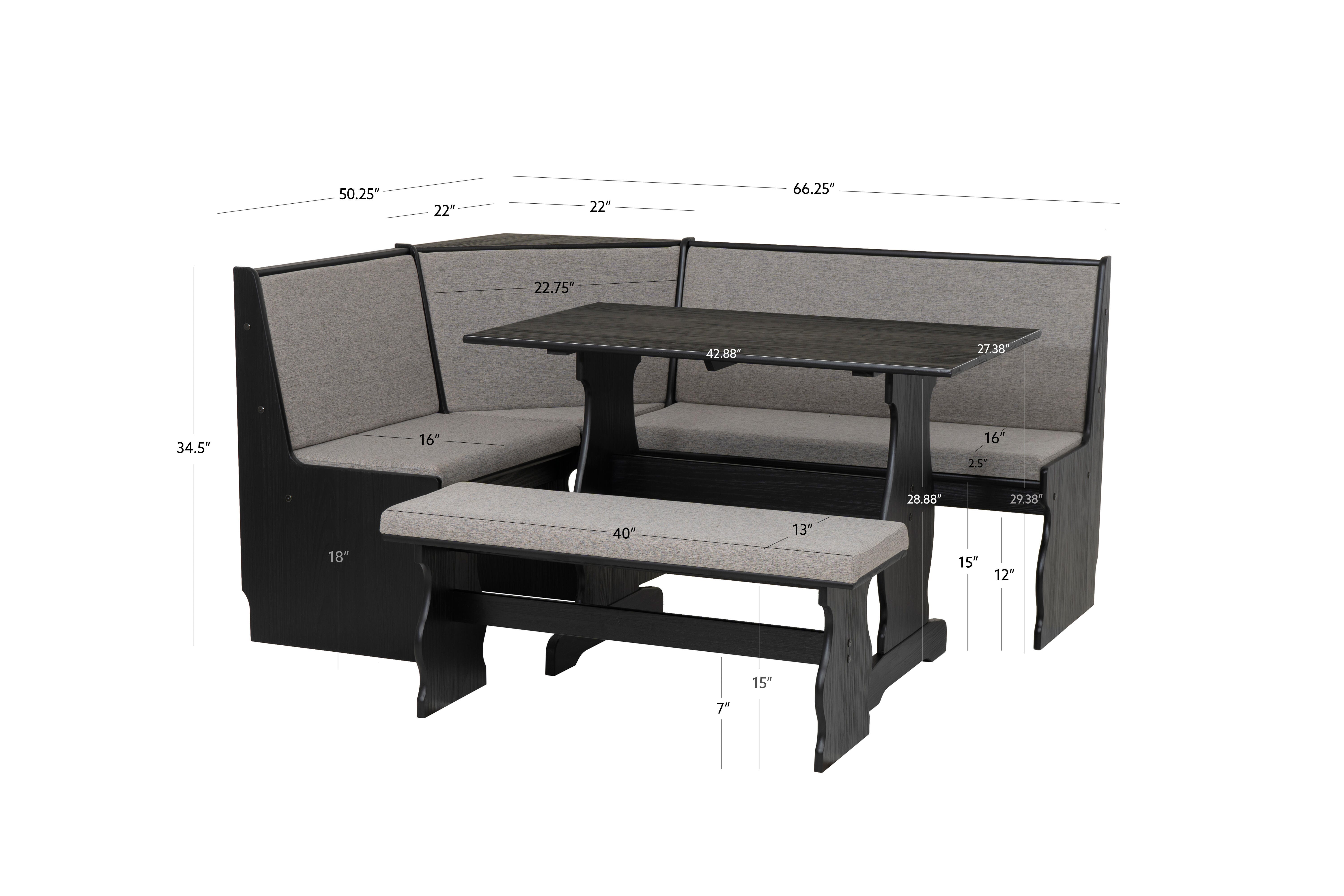 Linon Lela 66" Dining Nook, , large