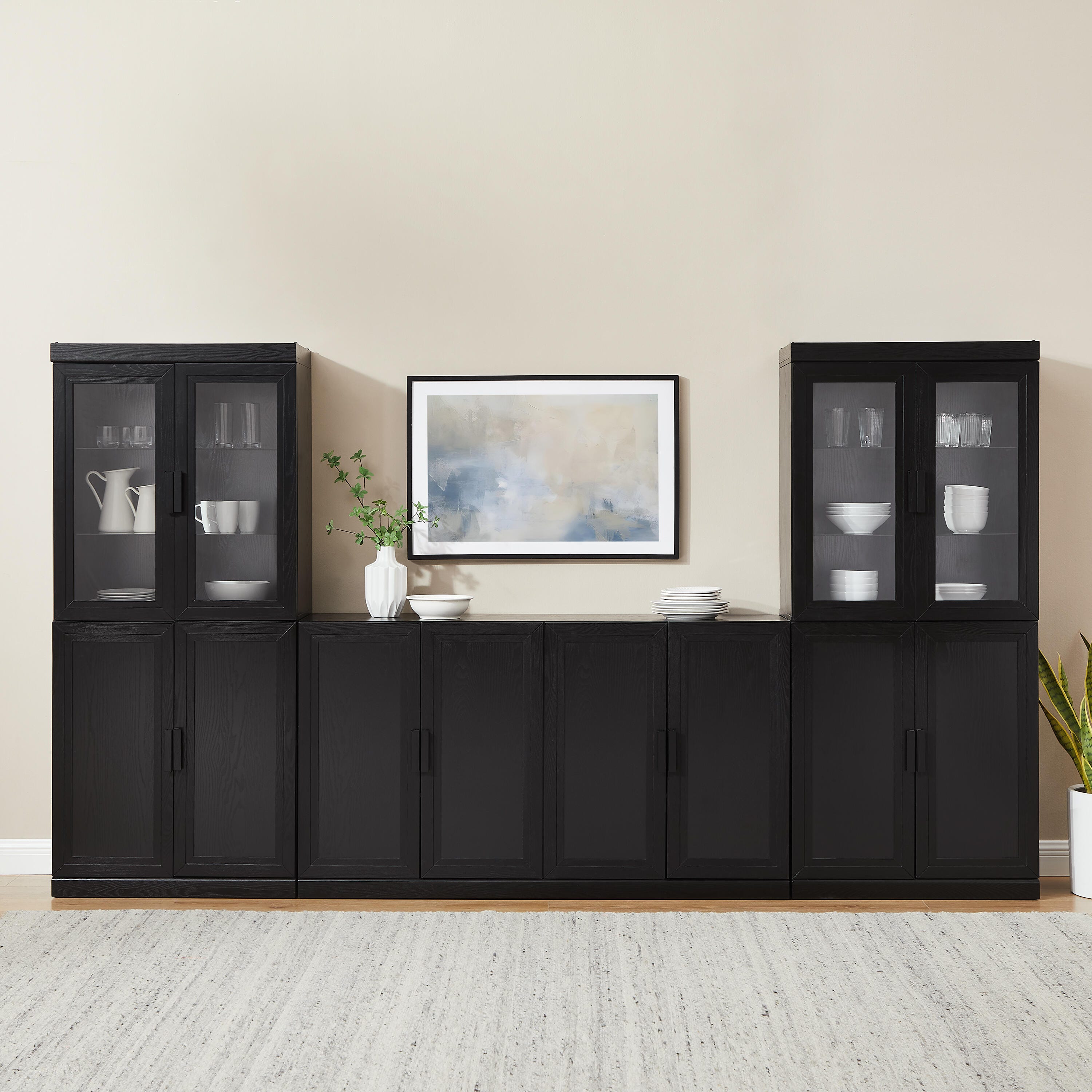 Crosley Furniture Essen Sideboard and Pantry Set, , large