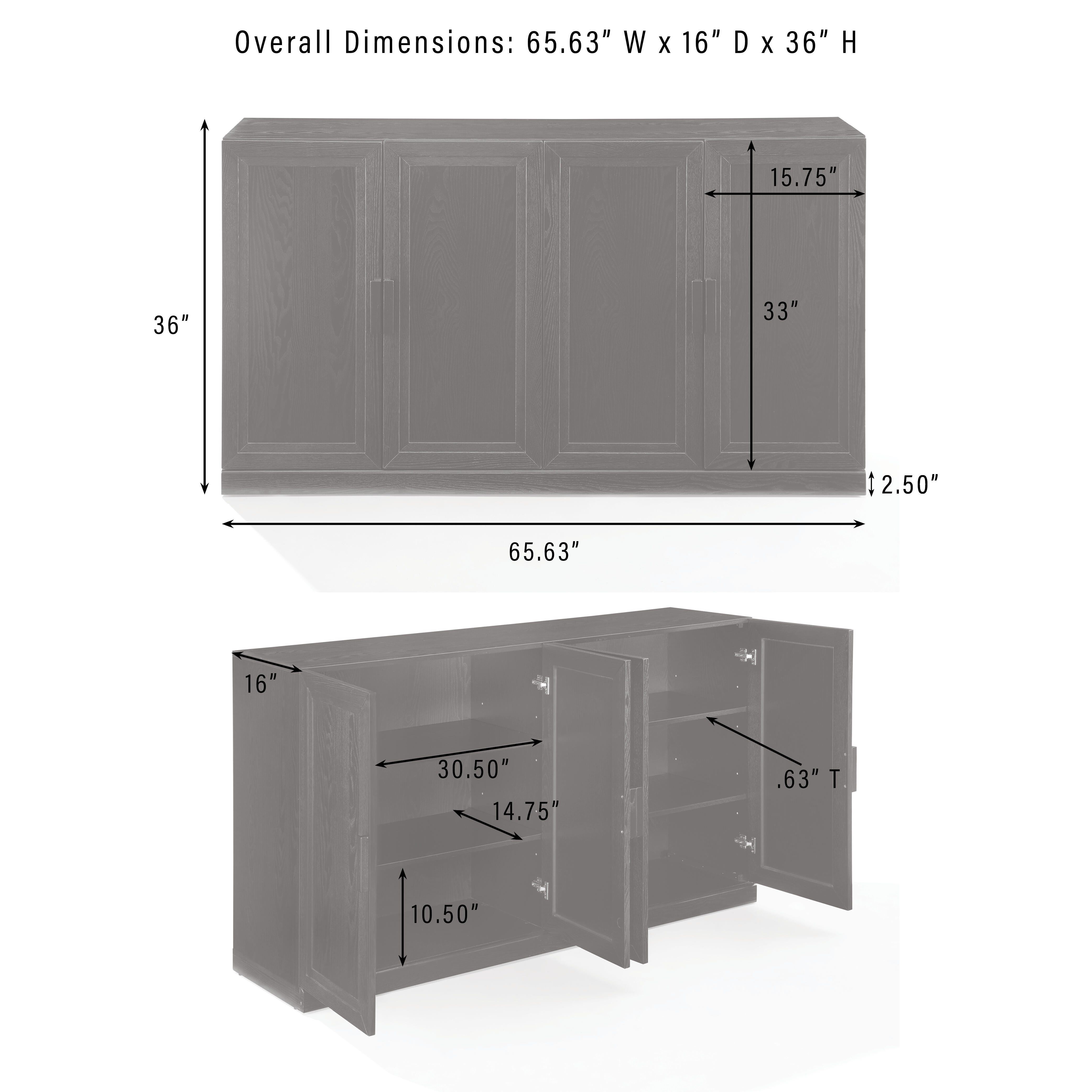 Crosley Furniture Essen Sideboard, , large