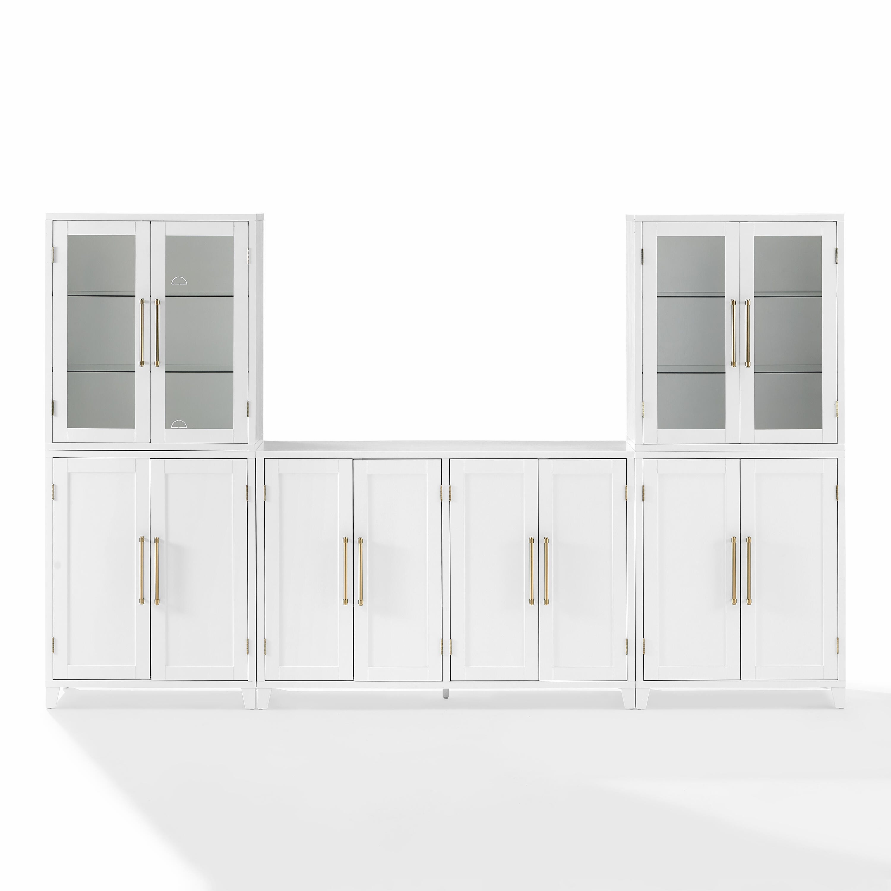 Crosley Furniture Roarke Solid Sideboard and Pantry Set, , large