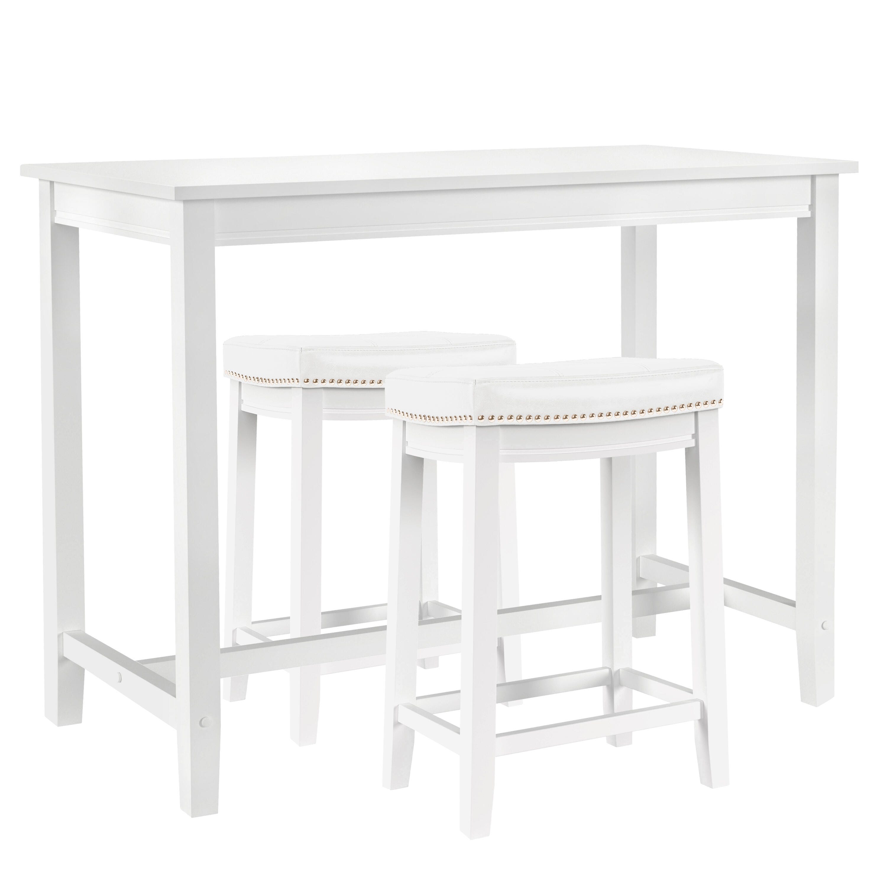 Linon Claridge Counter Height Dining Table and 2 Bar Stools