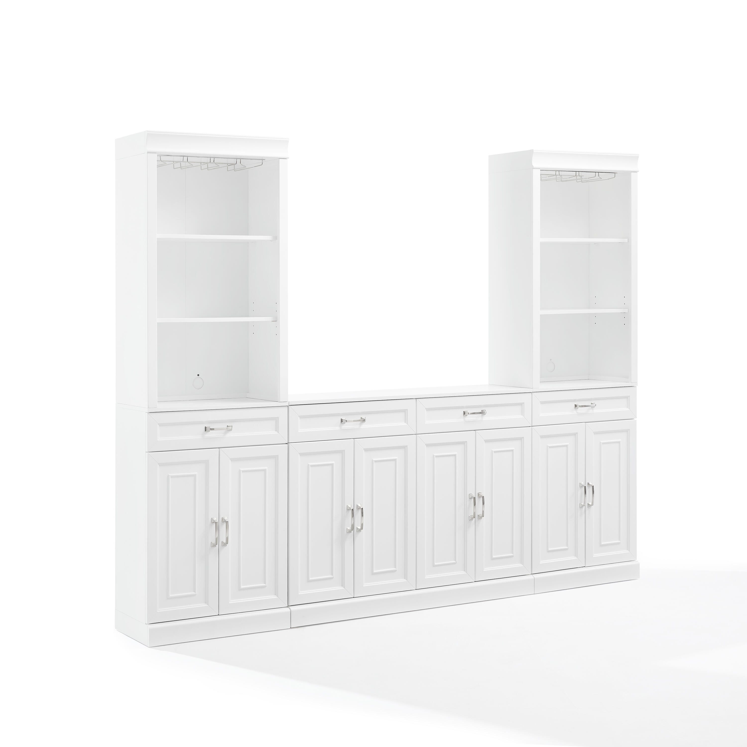 Crosley Furniture Stanton Sideboard and Bar Cabinet Set, , large