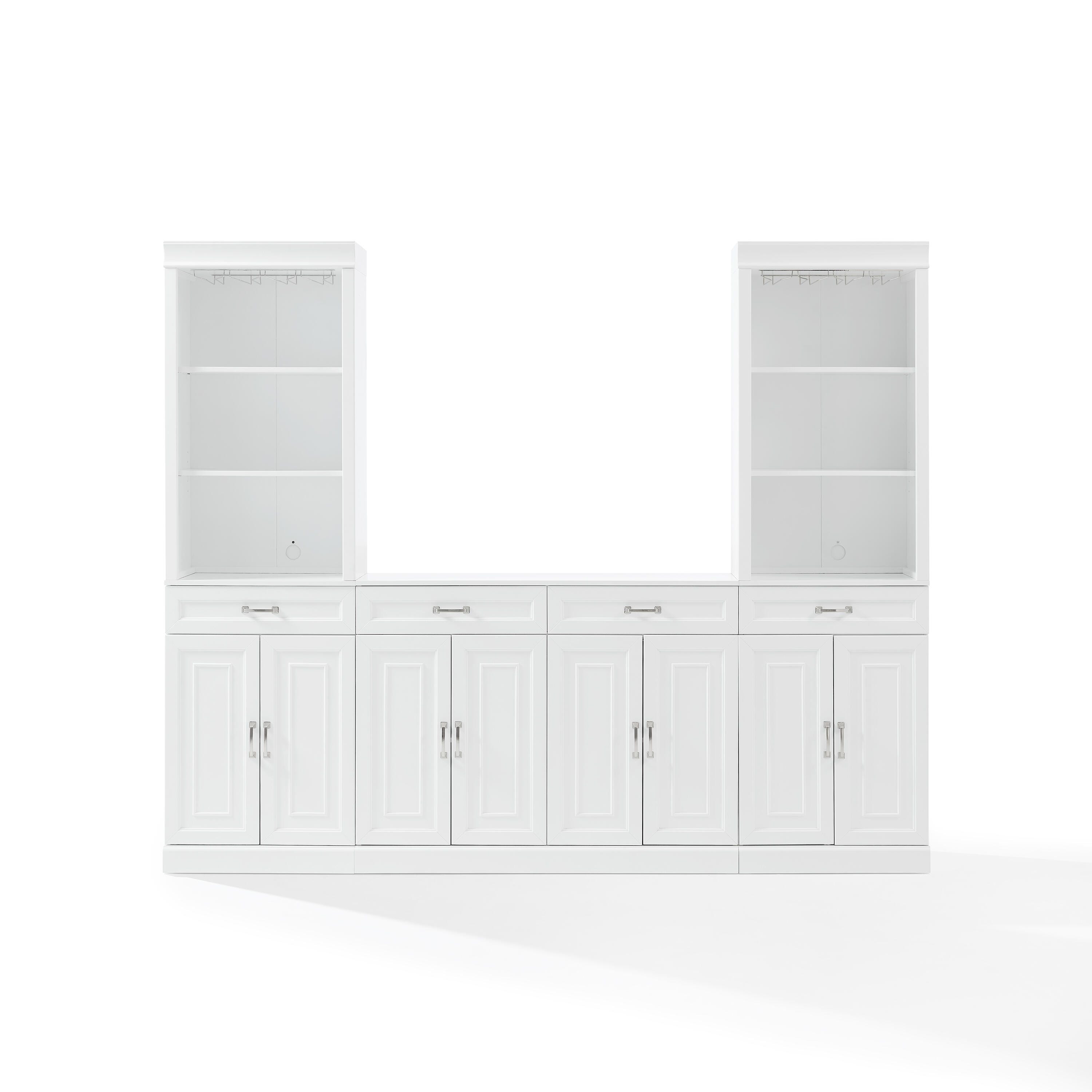 Crosley Furniture Stanton Sideboard and Bar Cabinet Set, , large
