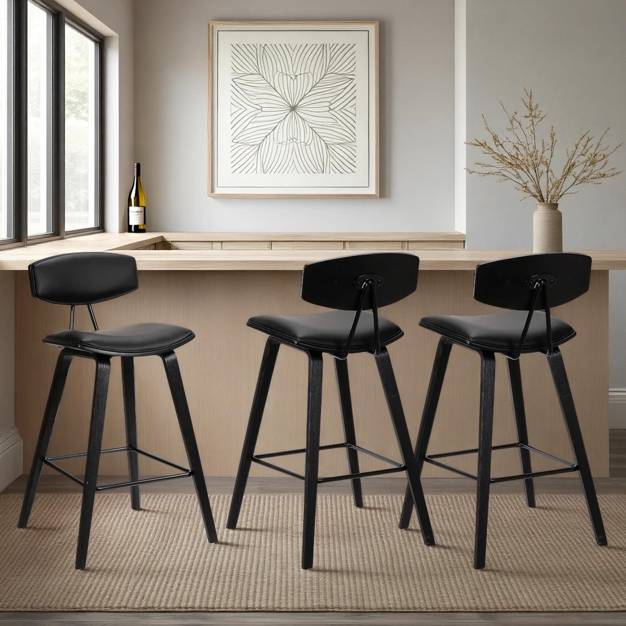 Armen Living Fox Bar Height Bar Stool (Set of 3), , rollover