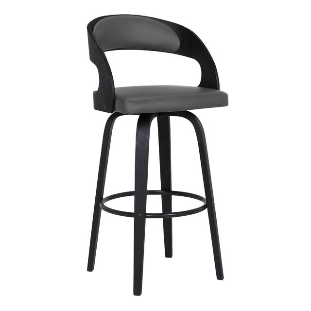 Armen Living Shelly Counter Height Bar Stool (Set of 4), Gray