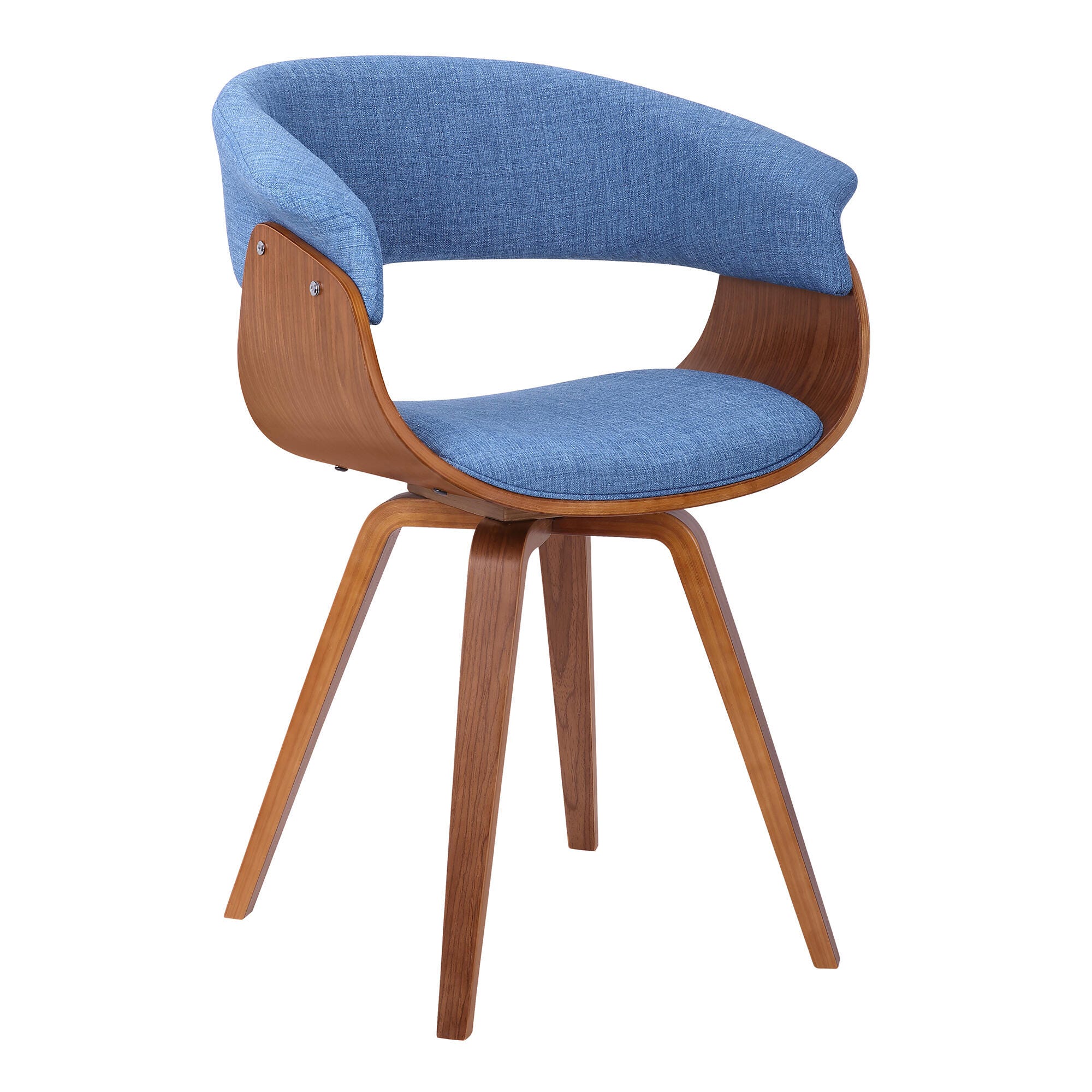 Armen Living Summer Dining Chair (Set of 2), Blue/Brown, large