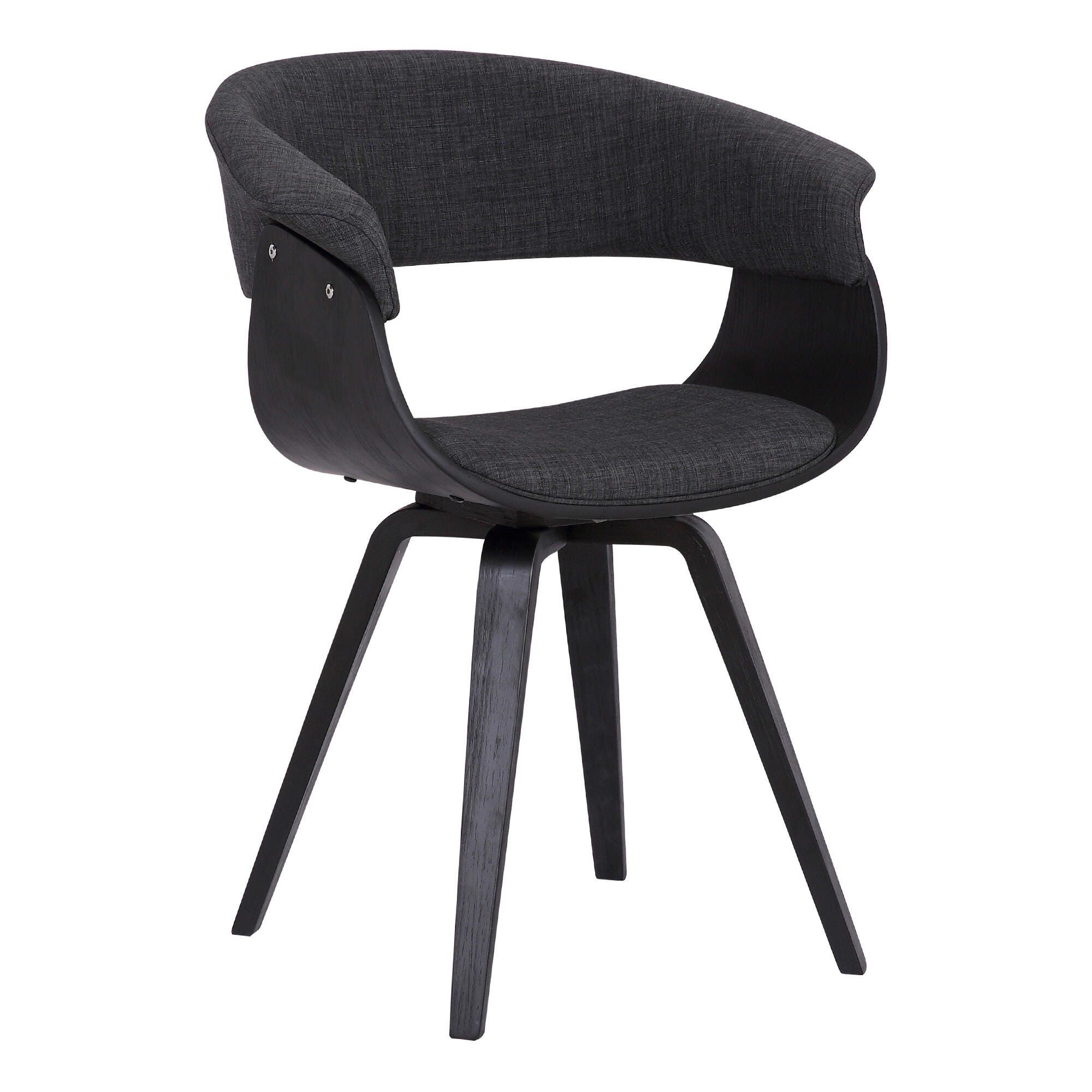 Armen Living Summer Dining Chair (Set of 6), Charcoal/Black, large
