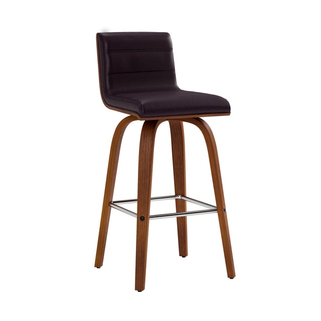 Armen Living Vienna Swivel Counter Stool (Set of 2), Brown