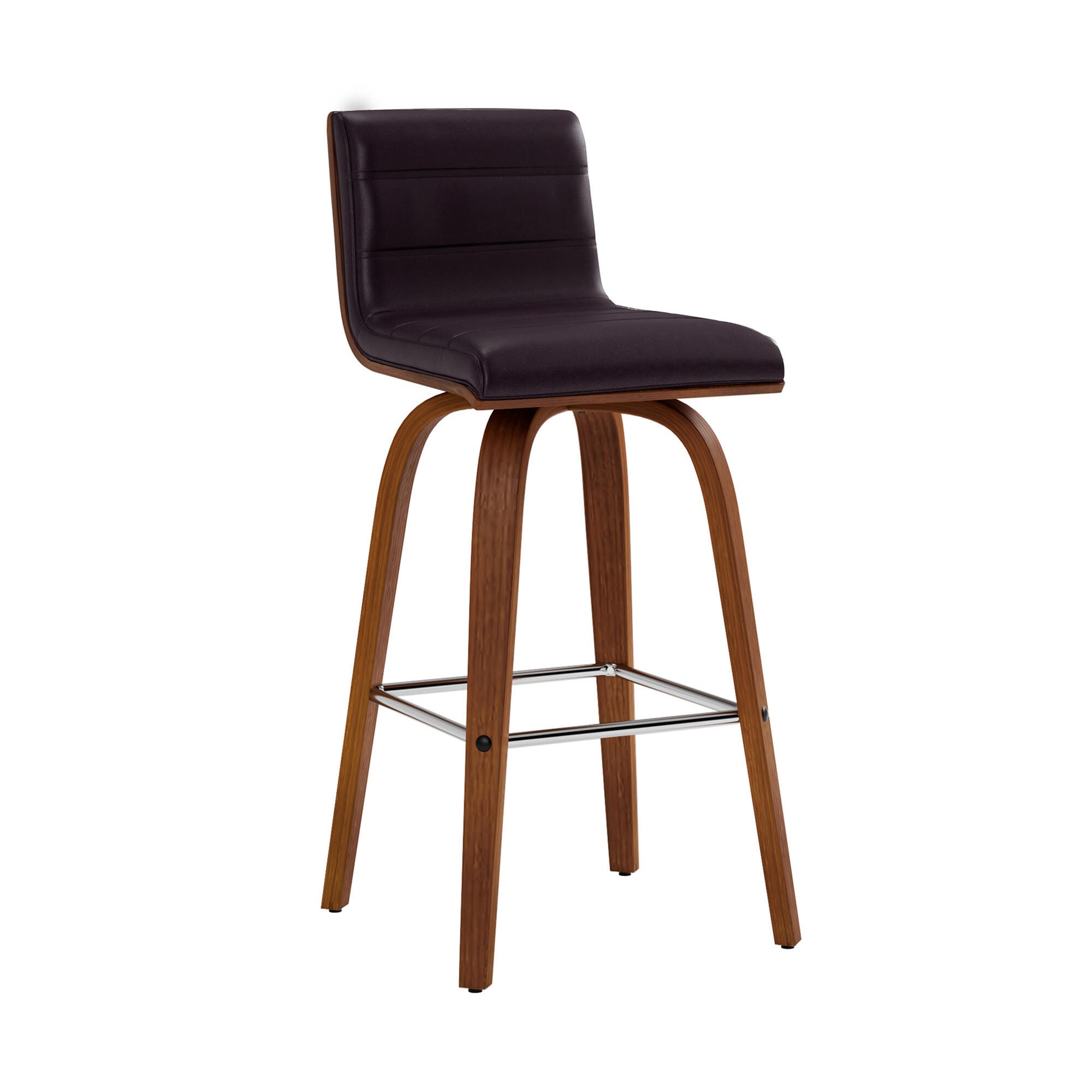 Armen Living Vienna Swivel Counter Stool (Set of 3), Dark Brown, large