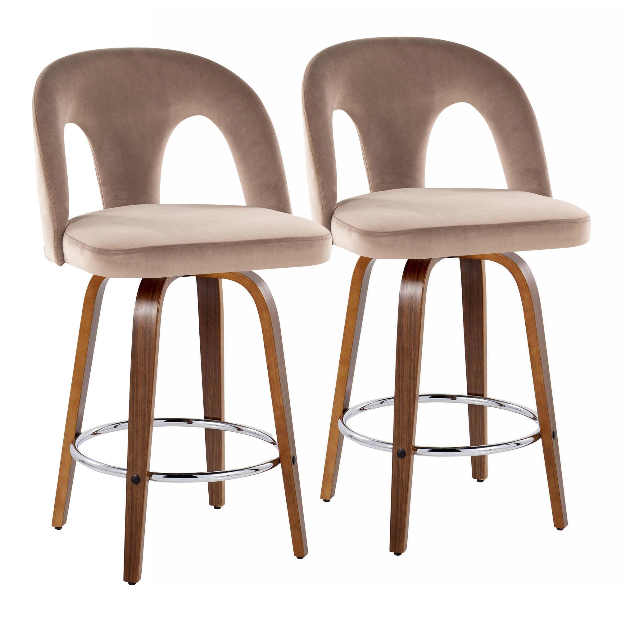 LumiSource Ava Counter Height Bar Stool (Set of 2)