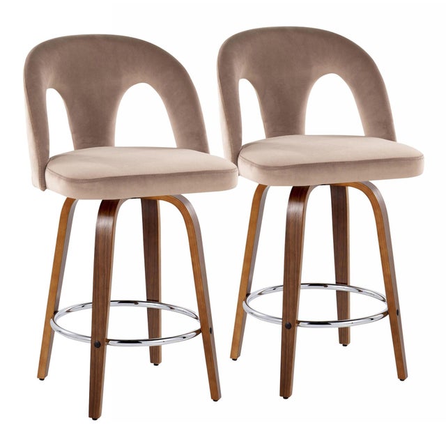LumiSource Ava Counter Height Bar Stool (Set of 2)