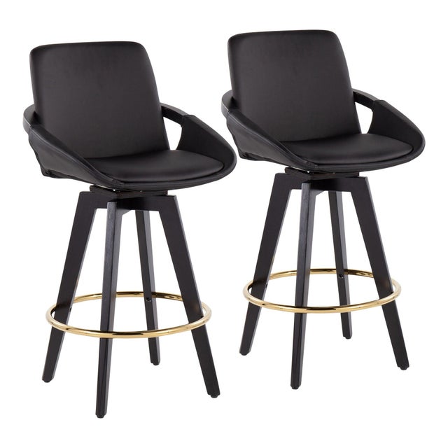 LumiSource Cosmo Counter Height Bar Stool (Set of 2)