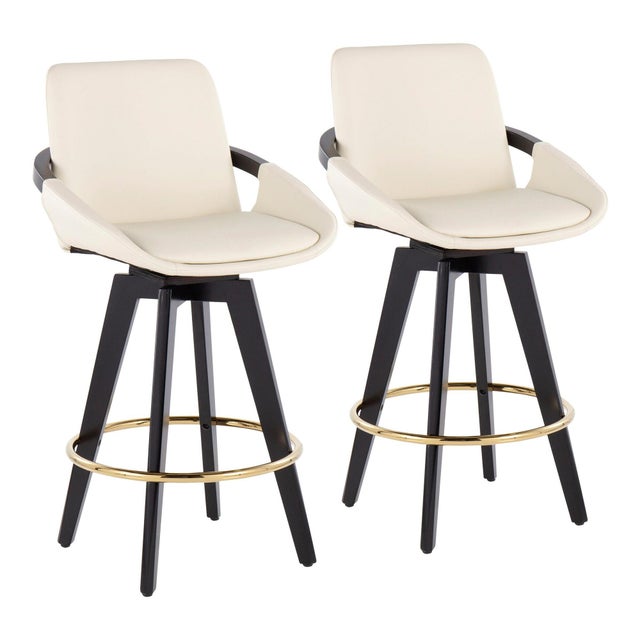 LumiSource Cosmo Counter Height Bar Stool (Set of 2)