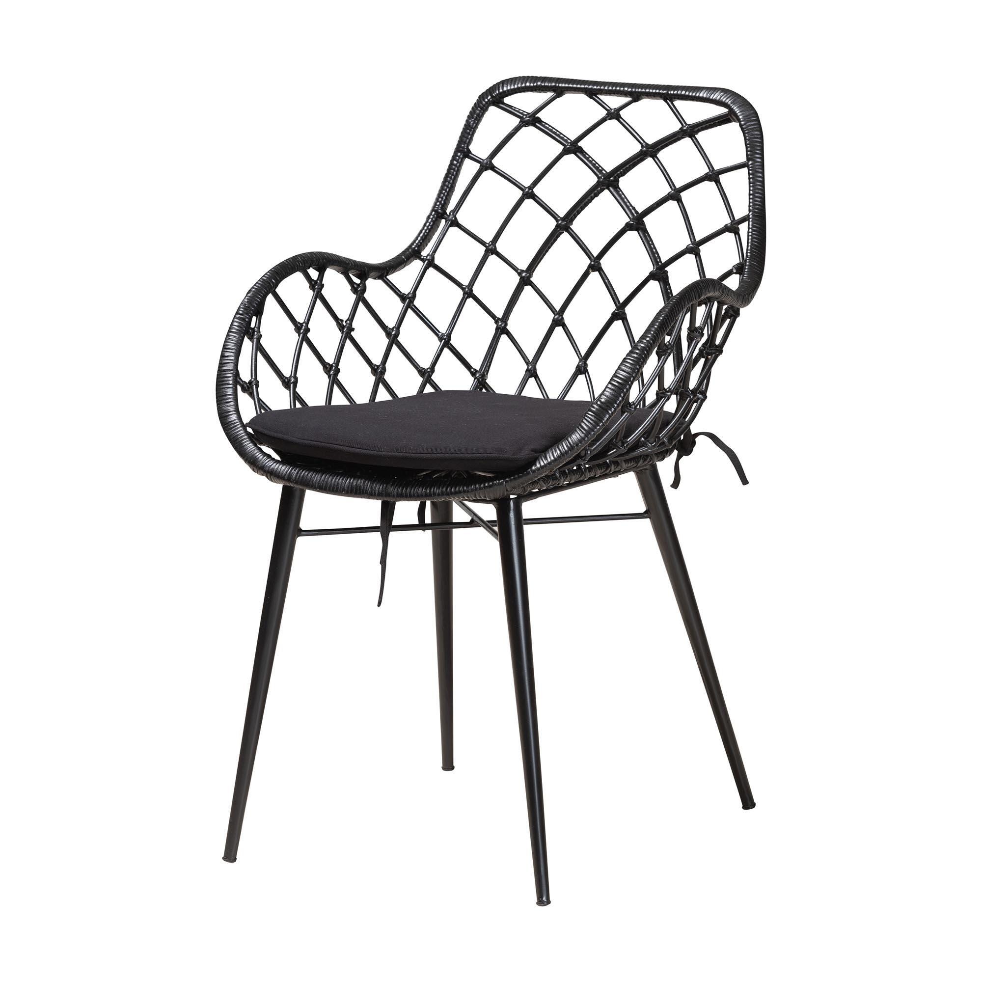 Bali & Pari Ballerina Dining Table and 4 Openwork Backrests Chairs, , large