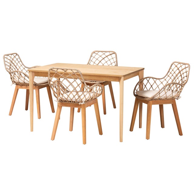 Bali & Pari Ballerina Solid Dining Table and 4 Chairs