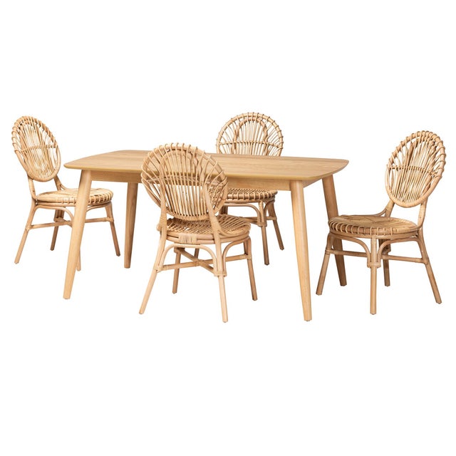 Bali & Pari Iris Dining Table and 4 Chairs