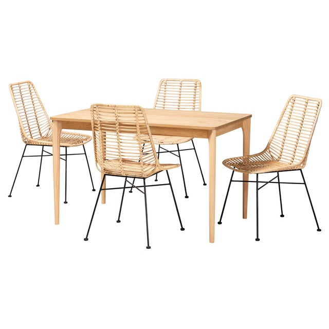 Bali & Pari Manhattan Dining Table and 4 Chairs