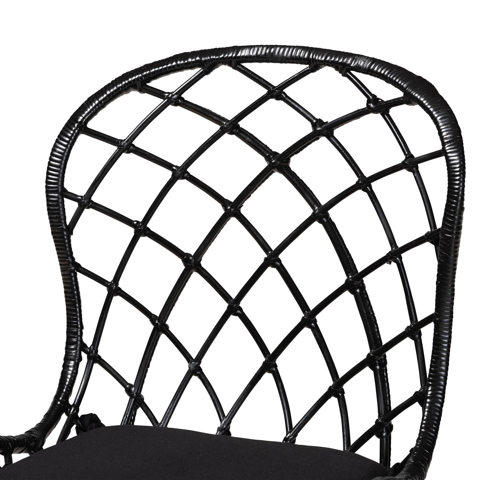 Bali & Pari Sabelle Dining Table and 4 Openwork Backrests Chairs, , large