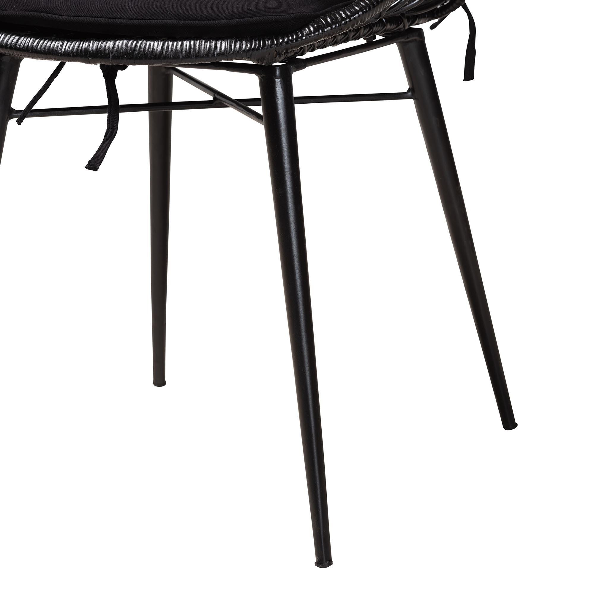 Bali & Pari Sabelle Dining Table and 4 Openwork Backrests Chairs, , large
