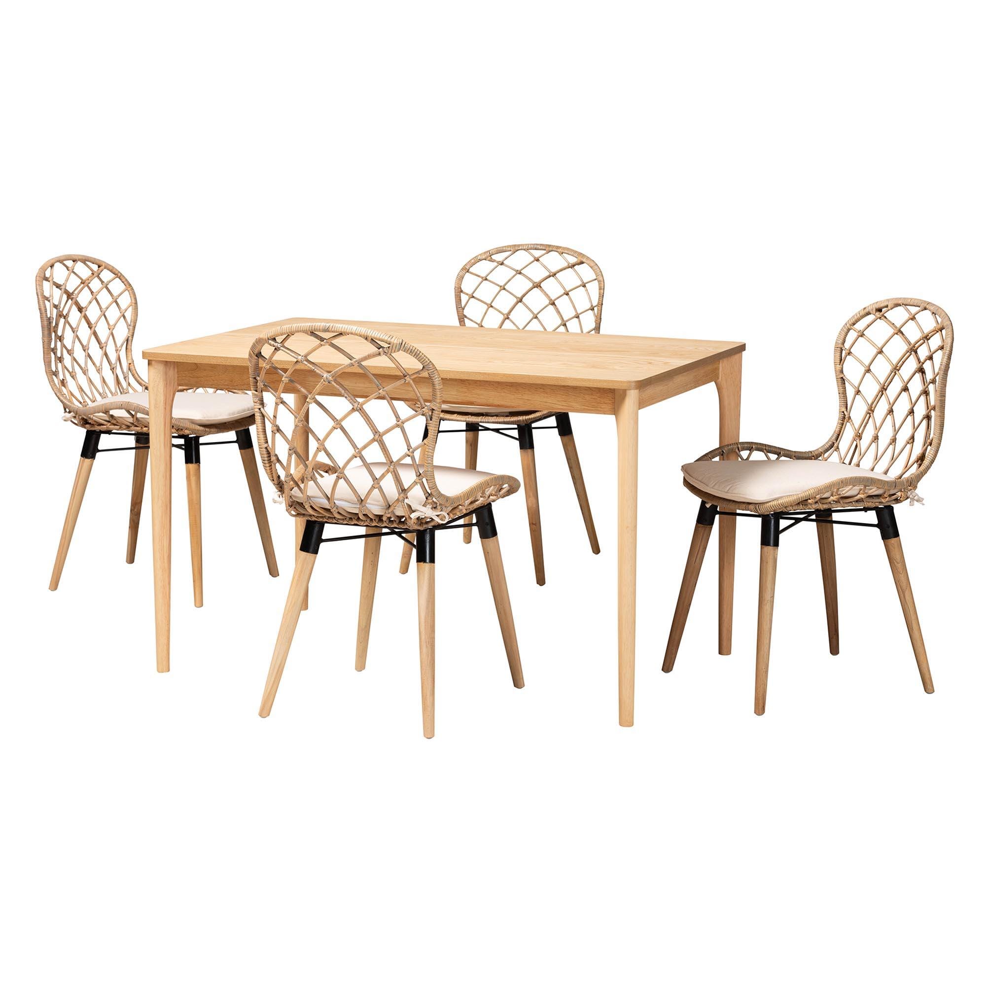 Bali & Pari Sabelle Dining Table and 4 Chairs, , large