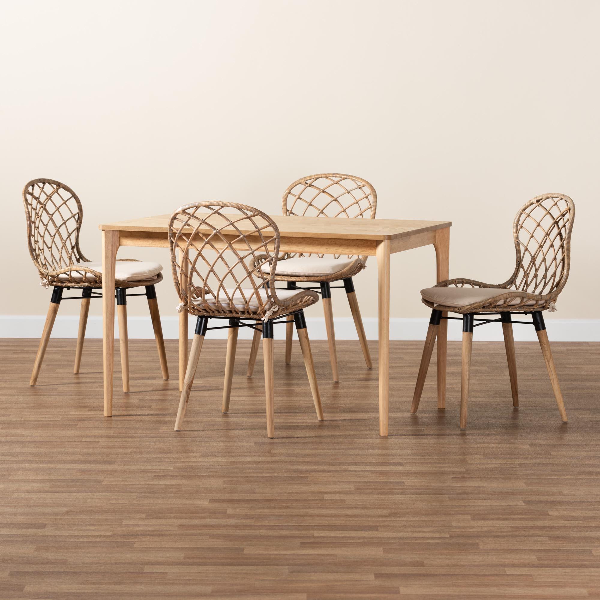Bali & Pari Sabelle Dining Table and 4 Chairs, , large