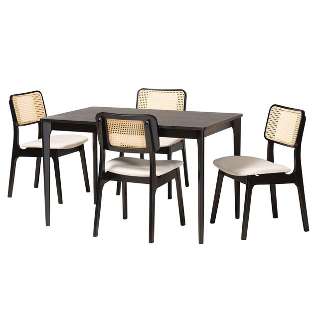 Baxton Studio Dannon Dining Table and 4 Chairs