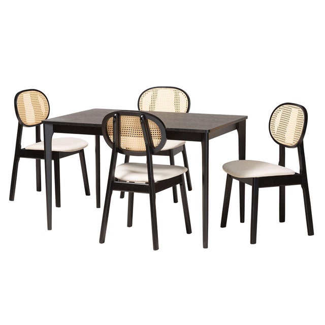 Baxton Studio Darrion Dining Table and 4 Chairs