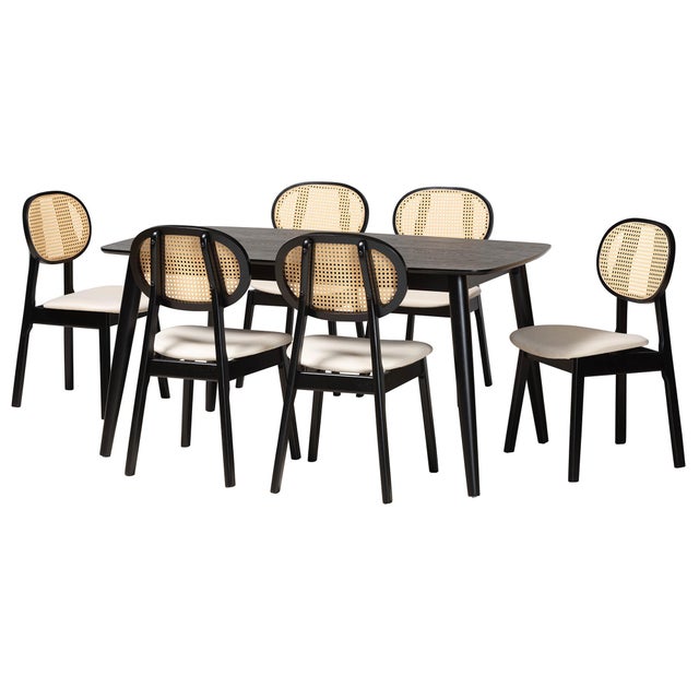 Baxton Studio Darrion Dining Table and 6 Chairs