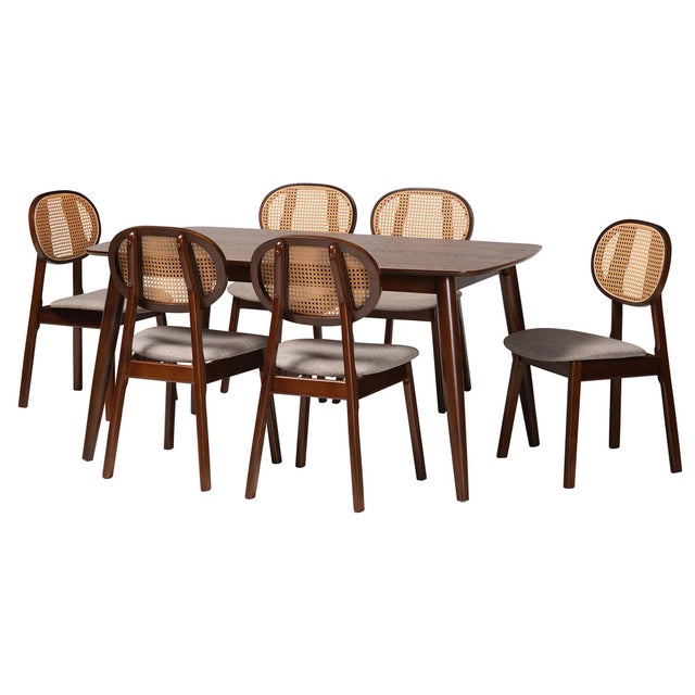 Baxton Studio Darrion Dining Table and 6 Chairs