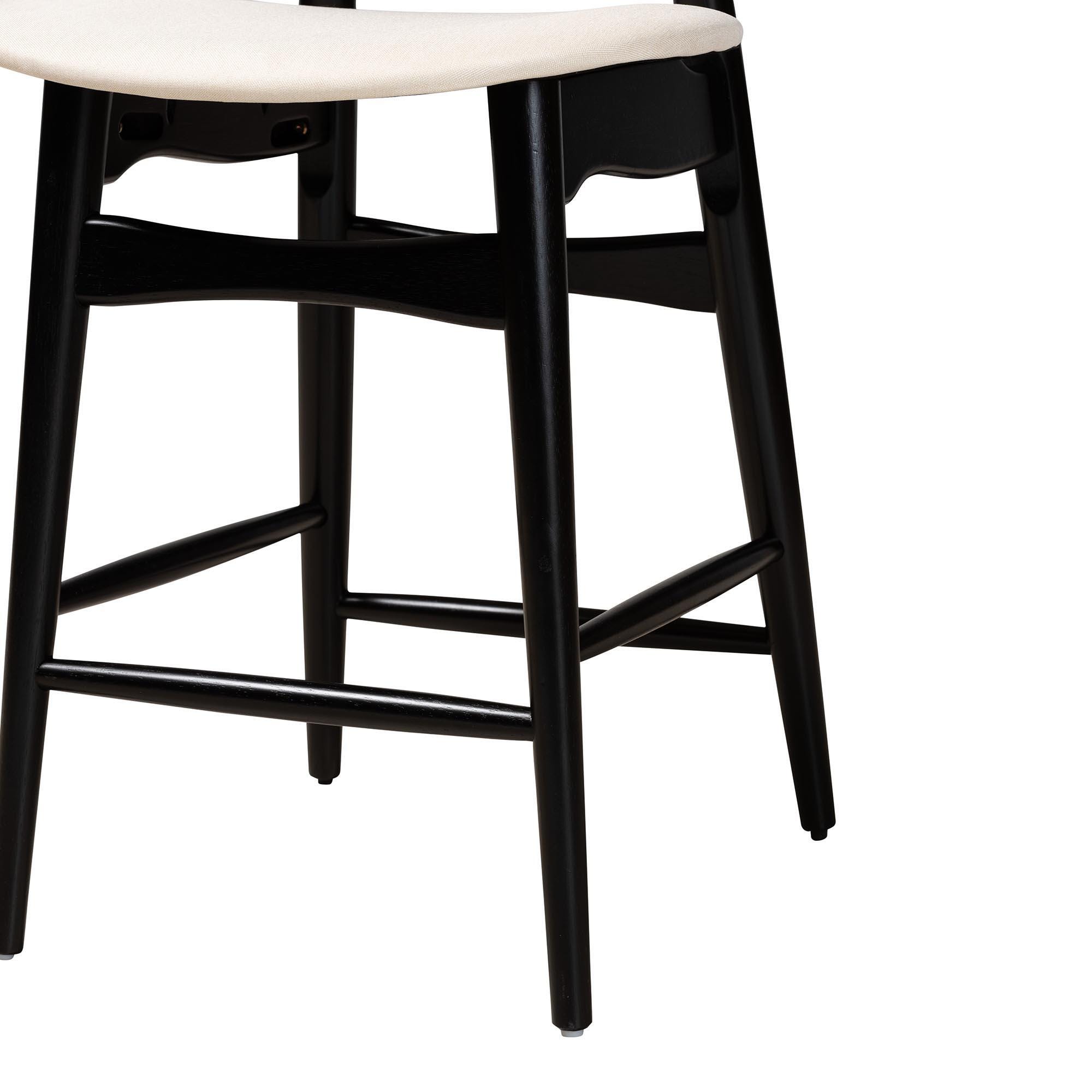 Baxton Studio Tarana Counter Height Dining Table and 4 Bar Stools, , large