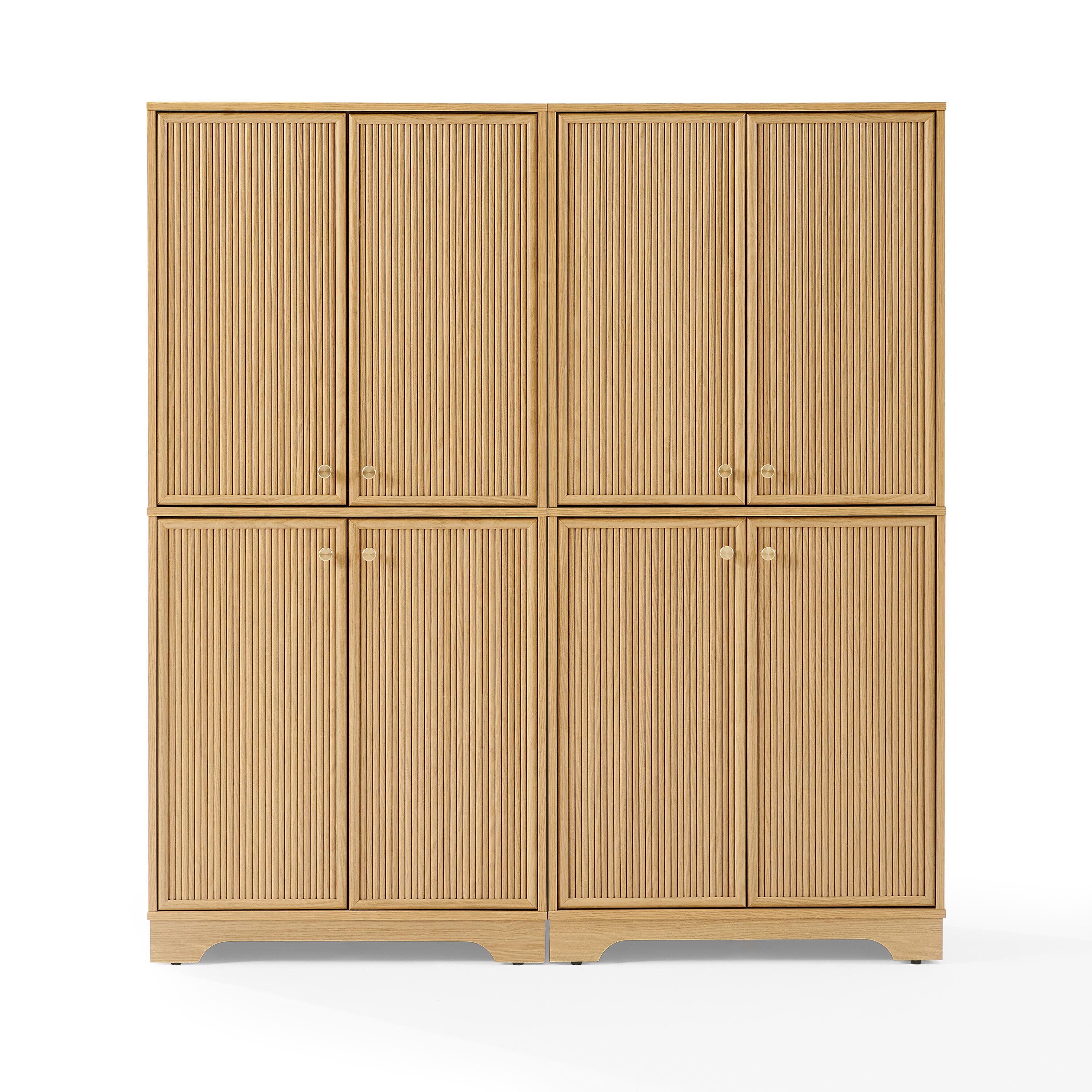 Crosley Furniture Naomi 2-Piece Pantry Set, White Oak, large