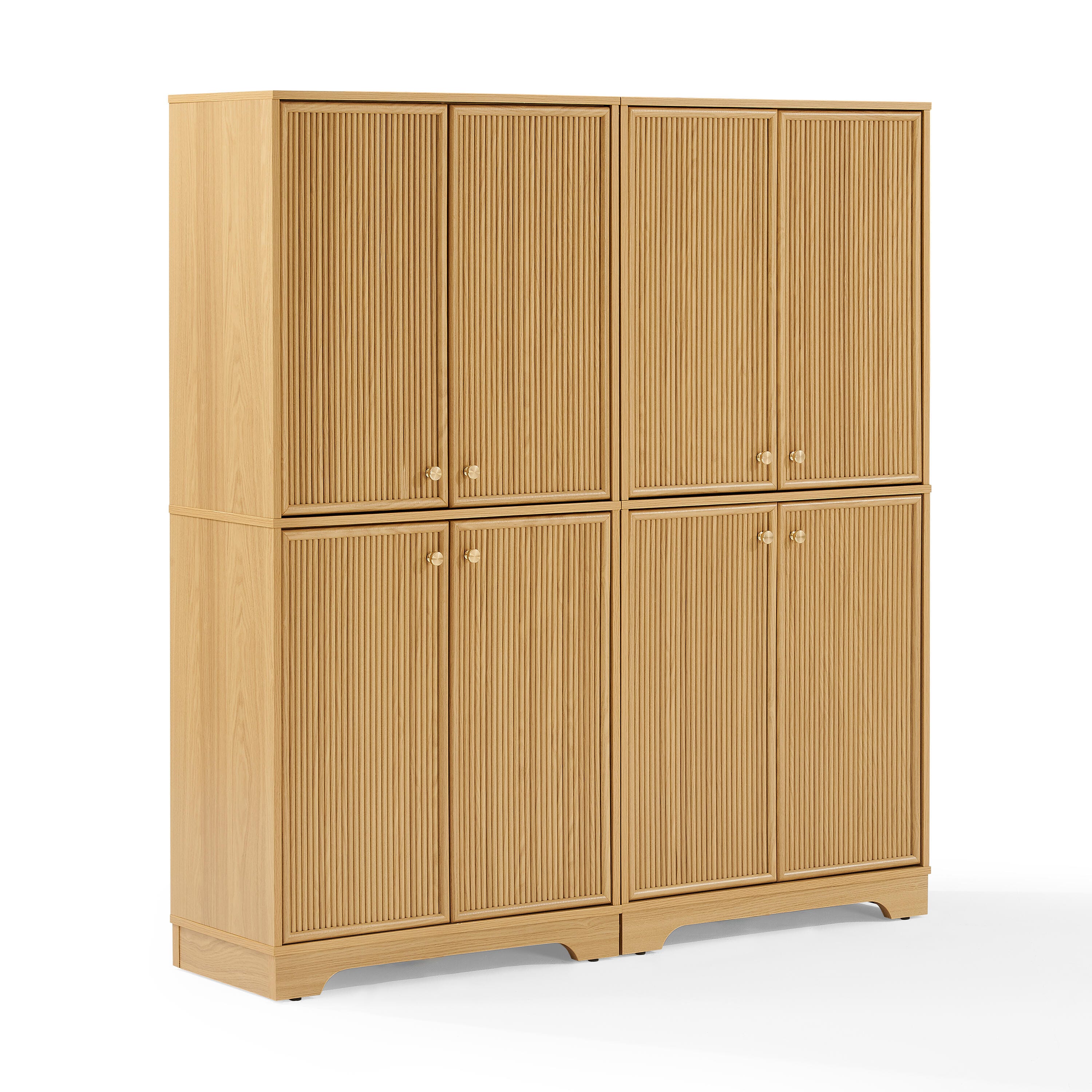 Crosley Furniture Naomi 2-Piece Pantry Set, White Oak, large