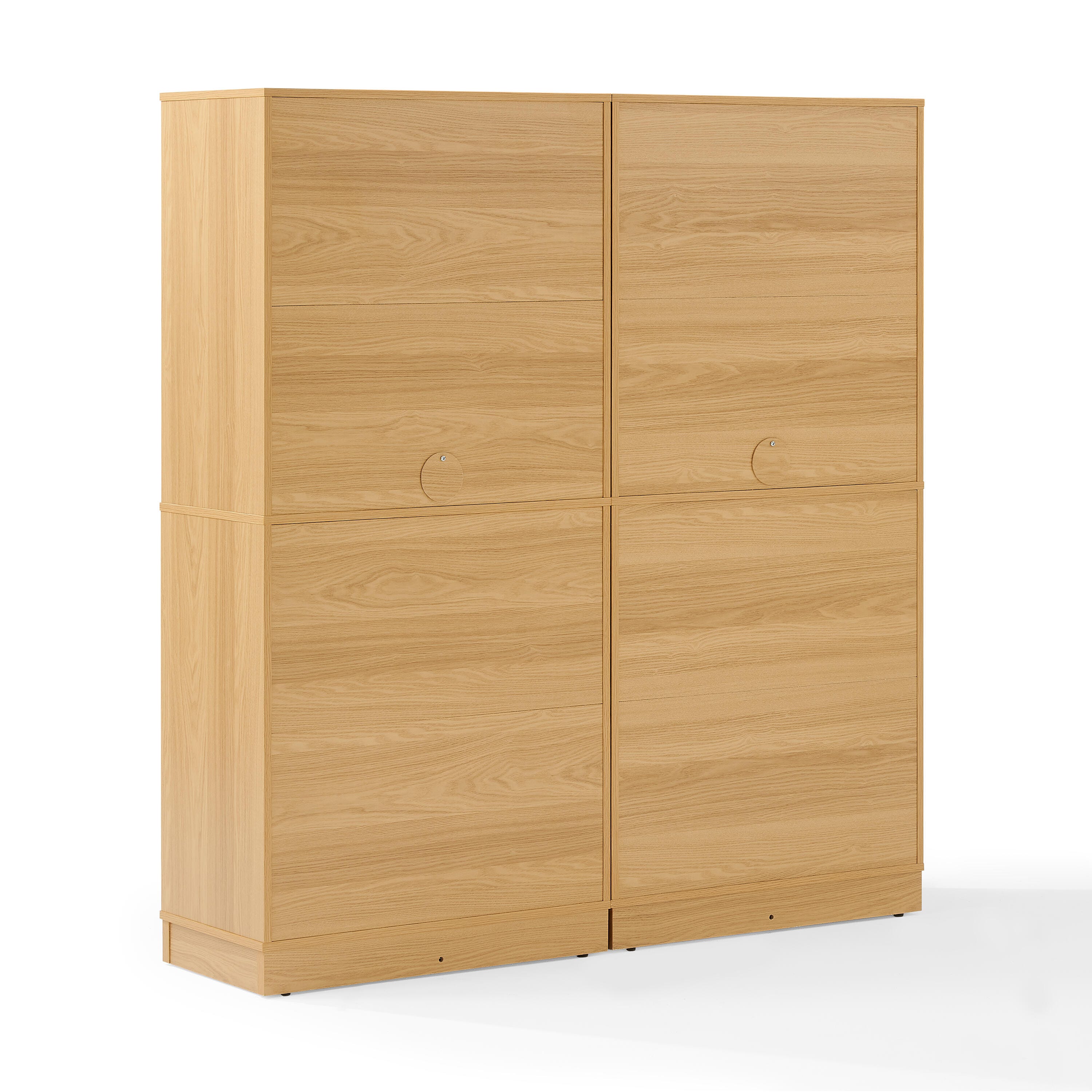 Crosley Furniture Naomi 2-Piece Pantry Set, White Oak, large