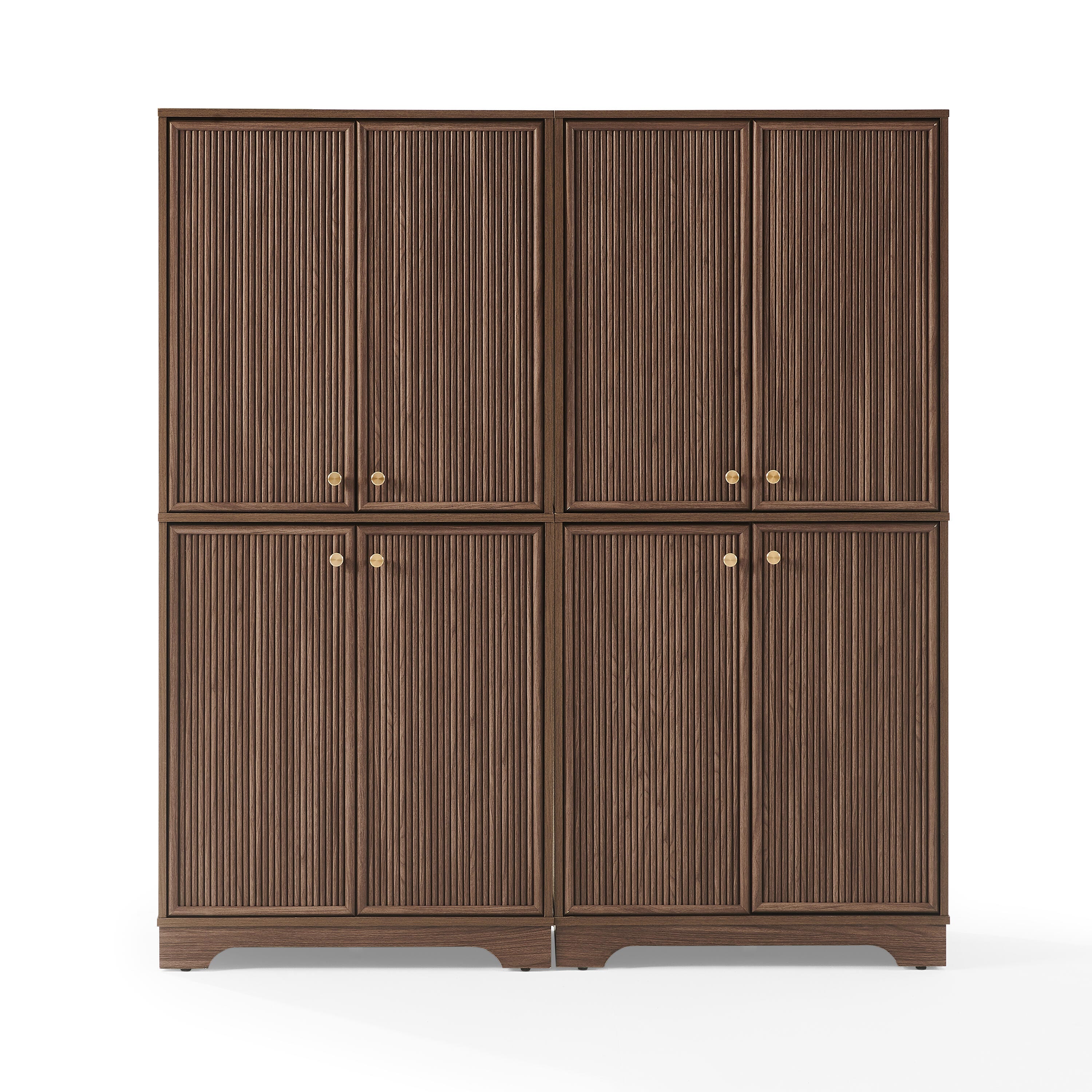 Crosley Furniture Naomi 2-Piece Pantry Set, Walnut, large