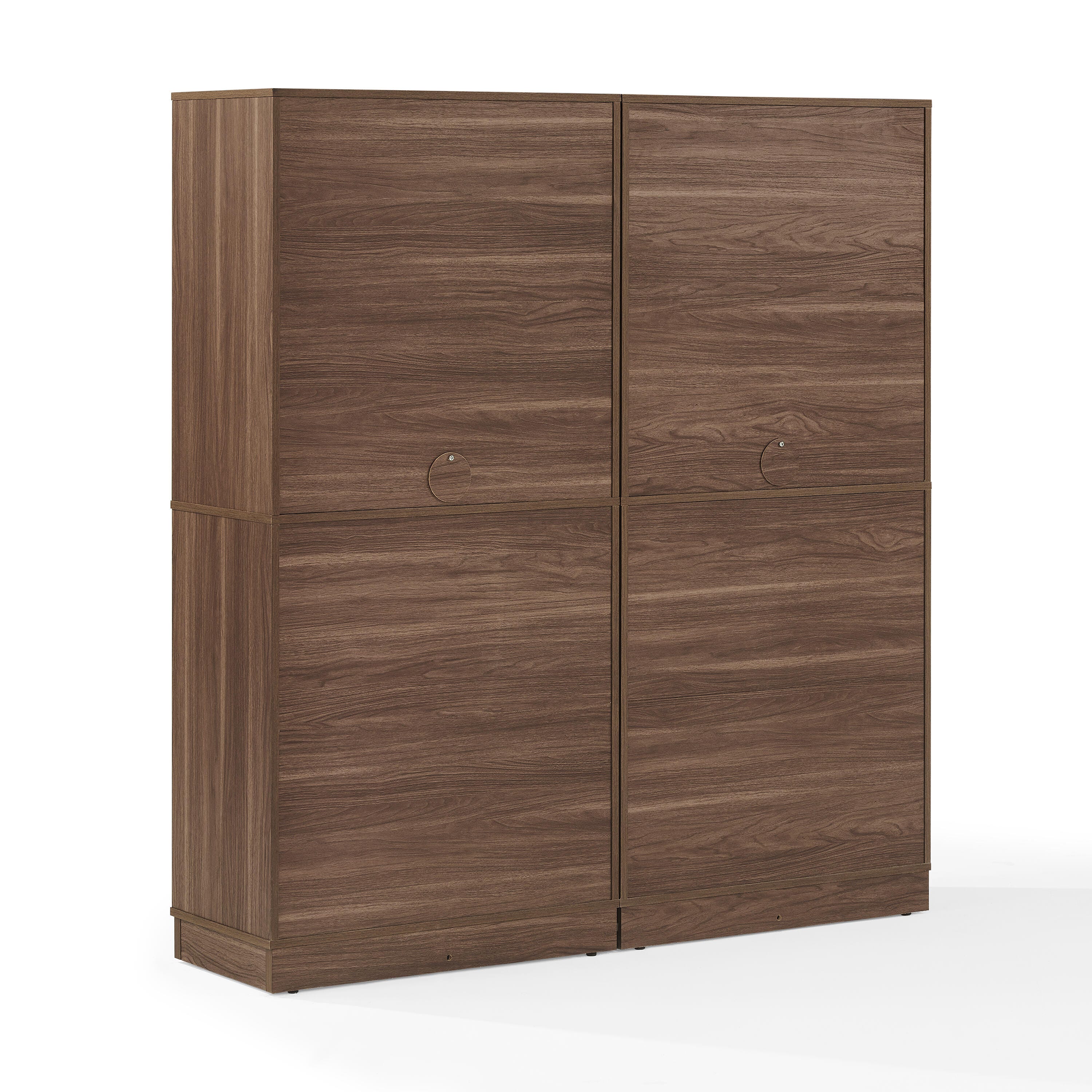 Crosley Furniture Naomi 2-Piece Pantry Set, Walnut, large