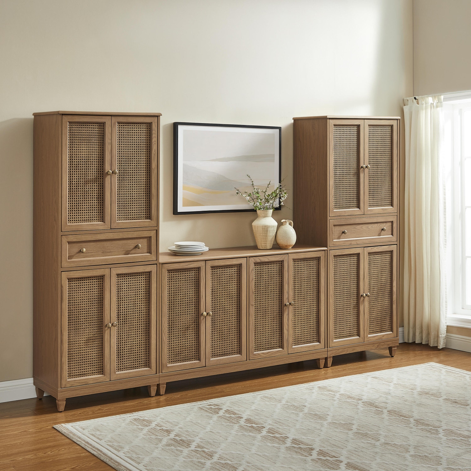 Crosley Furniture Katia 3-Piece Sideboard and Pantry Set